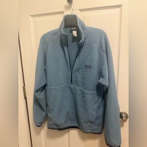 Patagonia Men's Light Blue Zip-Up Sweater